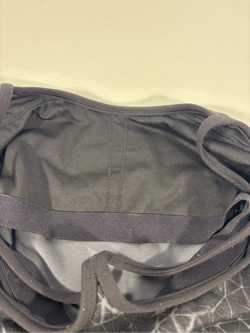 Lululemon Power Y Tank Star Crushed Black Deep Coal Built In Bra Size 6 - Picture 8 of 9